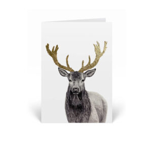 Stag Gold Leaf Greeting Card