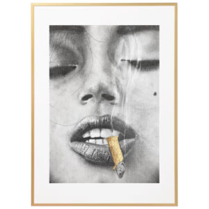Hollywood gold leaf print