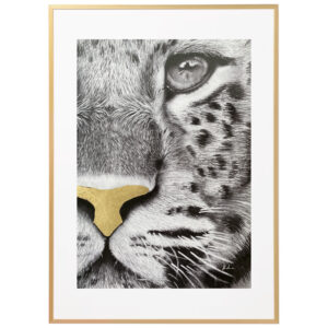 Leopard Gold Leaf Print